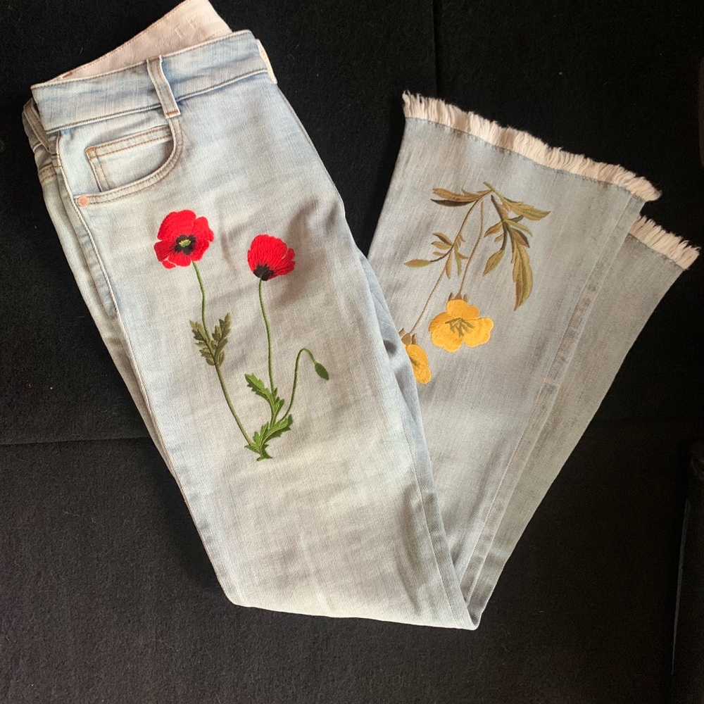 Stella McCartney Floral Sun Fade Jeans 28 EUC!